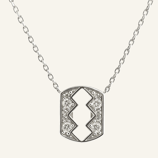 18k White Gold and Diamond Blade