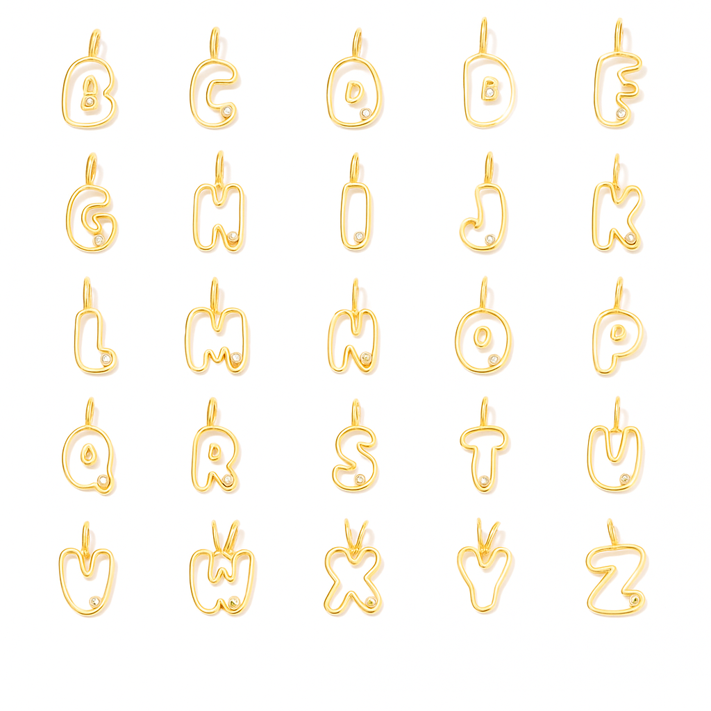 18k Personalized Initial Cord Bracelet - Image 3