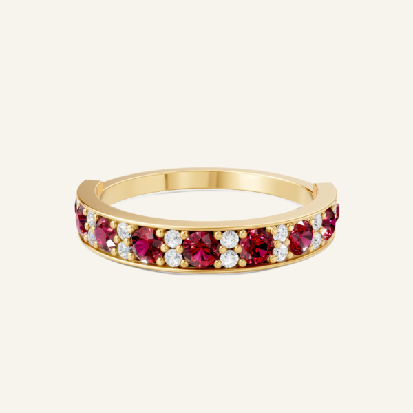 18k Ruby Half Band