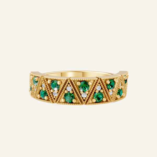 18k Art Deco Gemstone Ring