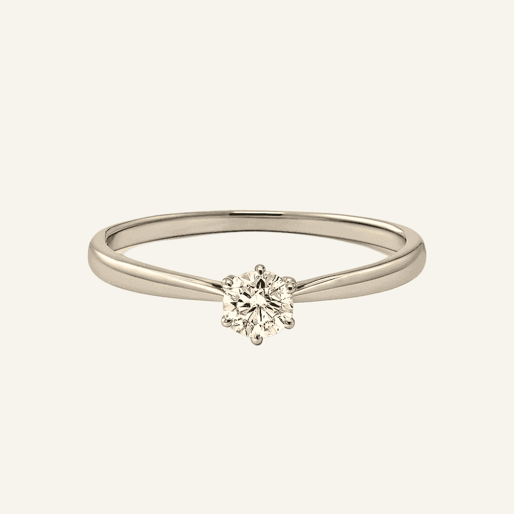 18k Gold Diamond Solitaire Ring - Image 1
