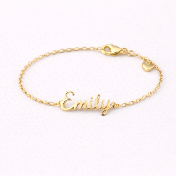 18K Solid Gold Name Bracelet